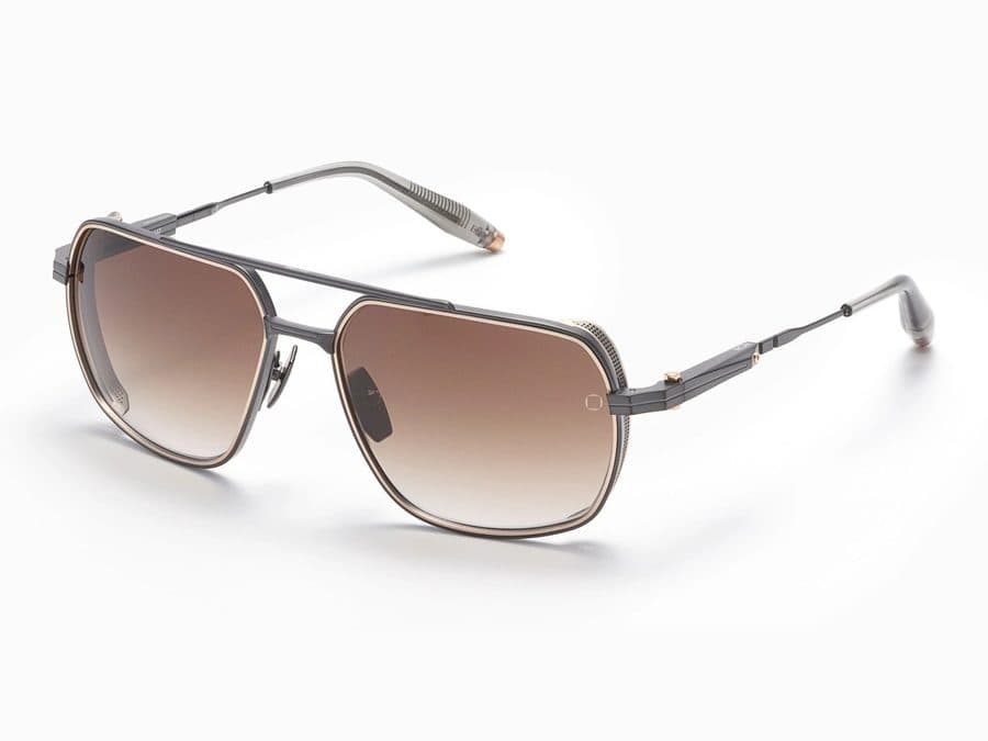 Gunmetal navigator frame with brown gradient lenses